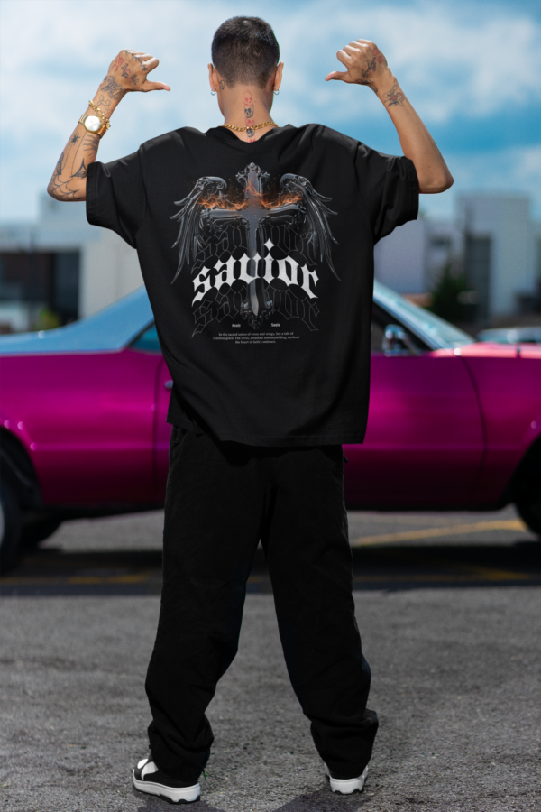 Savior Oversized Graphic T-Shirt – Unisex - Image 2