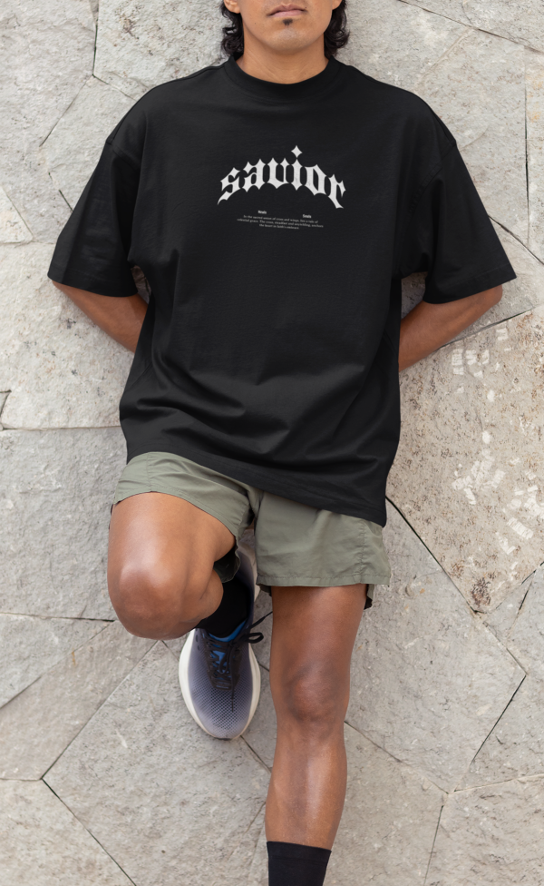 Savior Oversized Graphic T-Shirt – Unisex - Image 4